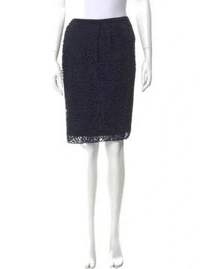 Pre-owned Chanel Vintage Knee-length Skirt In Blue