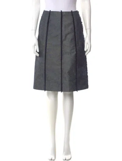 Pre-owned Chanel Vintage Knee-length Skirt In Blue
