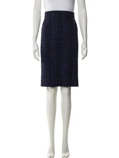 Pre-owned Chanel Vintage Knee-length Skirt In Blue