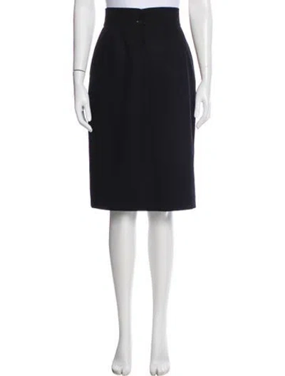 Pre-owned Chanel Vintage Knee-length Skirt In Blue