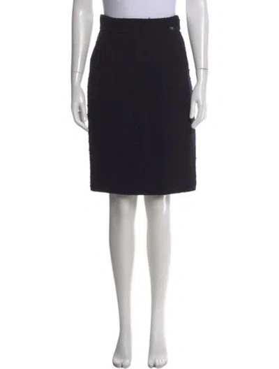 Pre-owned Chanel Vintage Knee-length Skirt In Blue