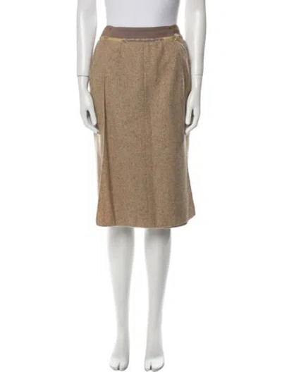 Pre-owned Chanel Vintage Knee-length Skirt In Brown