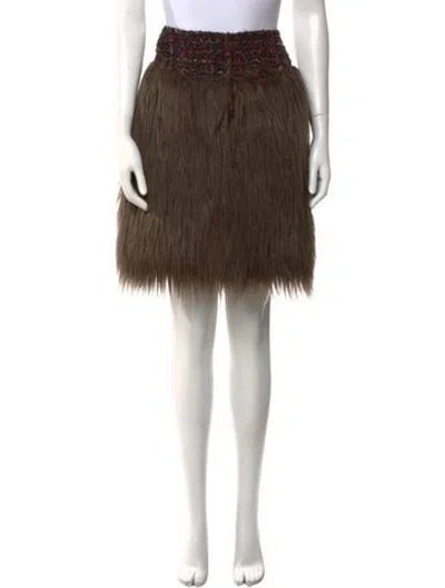 Pre-owned Chanel Vintage Knee-length Skirt In Brown