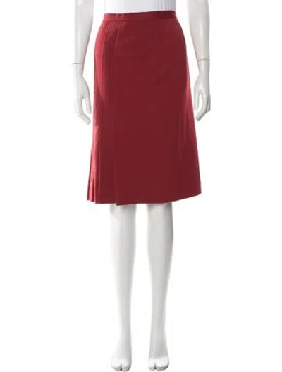 Pre-owned Chanel Vintage Knee-length Skirt In Burgundy