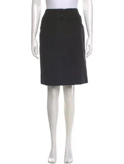 Pre-owned Chanel Vintage Knee-length Skirt In Gray