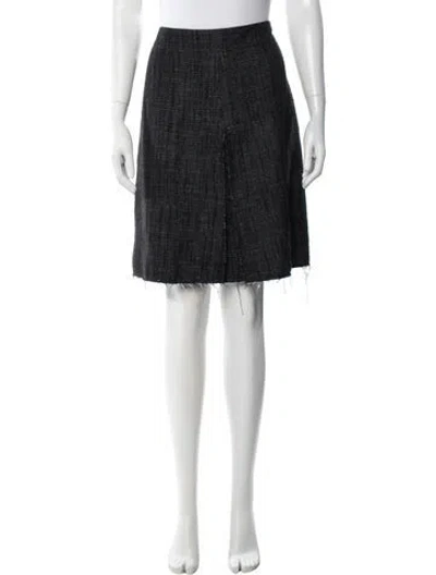 Pre-owned Chanel Vintage Knee-length Skirt In Gray