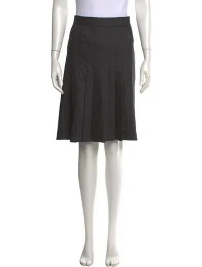 Pre-owned Chanel Vintage Knee-length Skirt In Gray