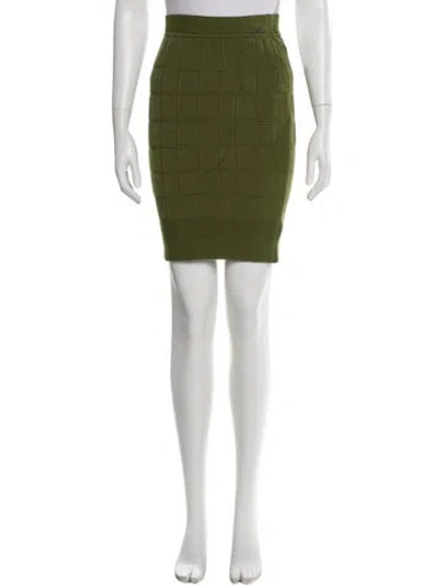 Pre-owned Chanel Vintage Knee-length Skirt In Green