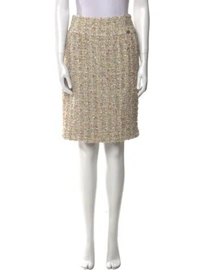 Pre-owned Chanel Vintage Knee-length Skirt In Neutral
