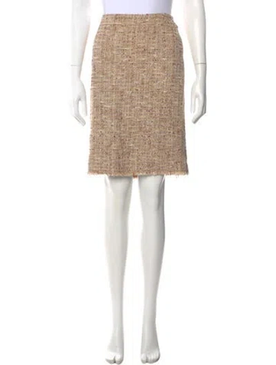 Pre-owned Chanel Vintage Knee-length Skirt In Neutral