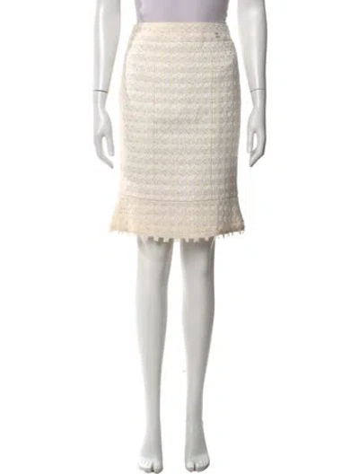 Pre-owned Chanel Vintage Knee-length Skirt In Neutral