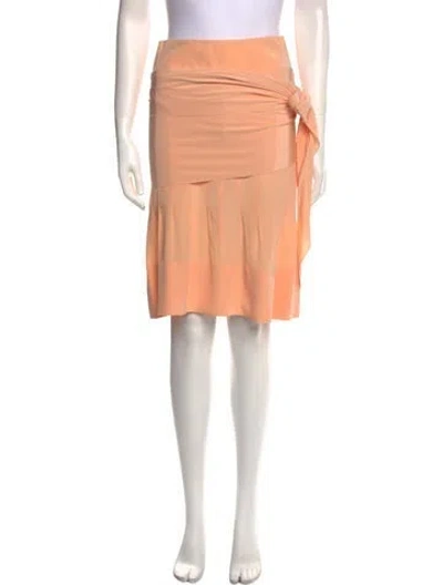 Pre-owned Chanel Vintage Knee-length Skirt In Orange