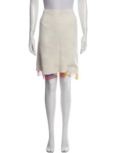Pre-owned Chanel Vintage Knee-length Skirt In White
