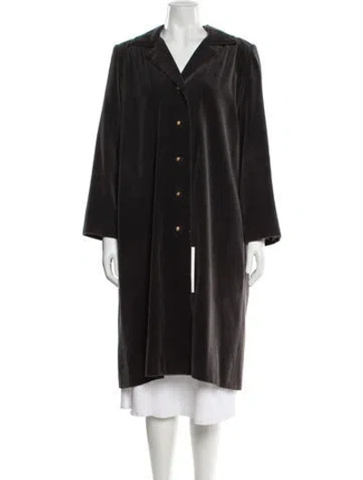 Pre-owned Chanel Vintage Late 1970's - Early 1980's Trench Coat In Gray