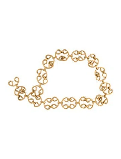 Pre-owned Chanel Vintage Late 1970's - Early 1980's Waist Belt In Gold
