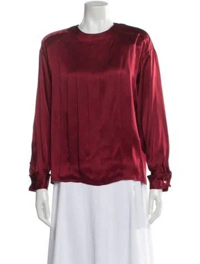 Pre-owned Chanel Vintage Late 1980's - Early 1990's Blouse In Burgundy