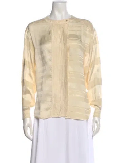 Pre-owned Chanel Vintage Late 1980's - Early 1990's Blouse In Neutral