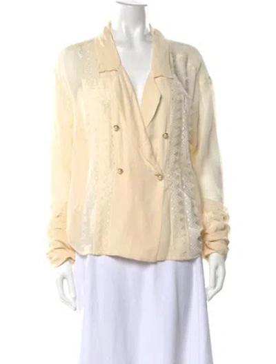 Pre-owned Chanel Vintage Late 1980's - Early 1990's Blouse In Neutral