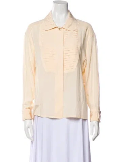 Pre-owned Chanel Vintage Late 1980's - Early 1990's Blouse In Neutral