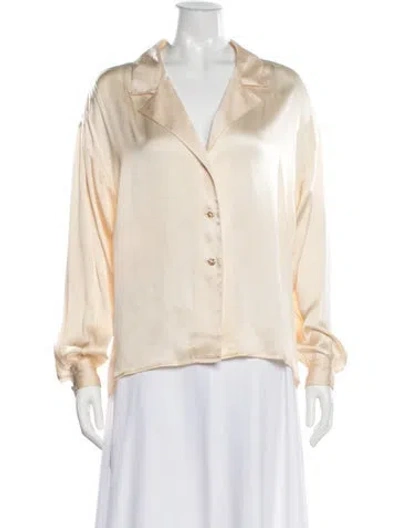 Pre-owned Chanel Vintage Late 1980's - Early 1990's Blouse In Neutral