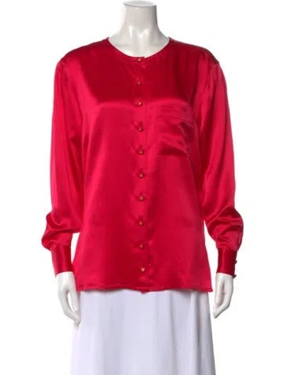 Pre-owned Chanel Vintage Late 1980's - Early 1990's Blouse In Pink