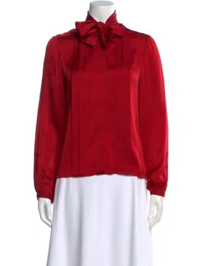 Pre-owned Chanel Vintage Late 1980's - Early 1990's Blouse In Red