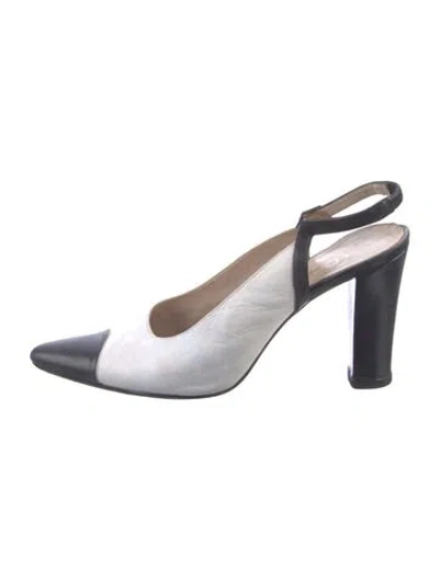 Pre-owned Chanel Vintage Late 1980's - Early 1990's Slingback Pumps In Multi