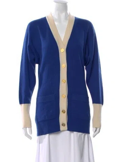 Pre-owned Chanel Vintage Late 1980's - Early 1990's Sweater In Blue