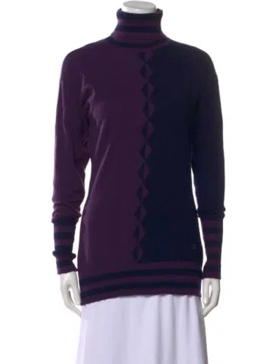 Pre-owned Chanel Vintage Late 1980's - Early 1990's Sweater In Purple