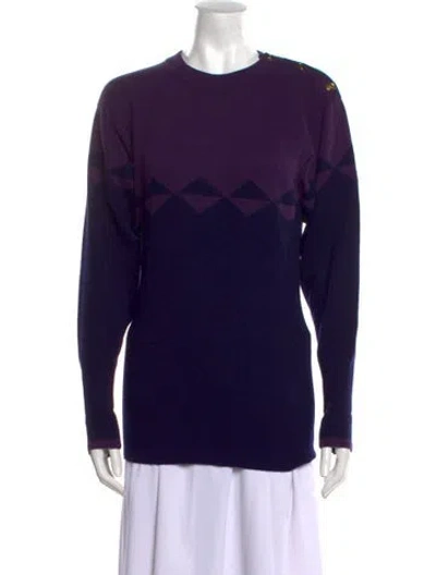 Pre-owned Chanel Vintage Late 1980's - Early 1990's Sweater In Purple