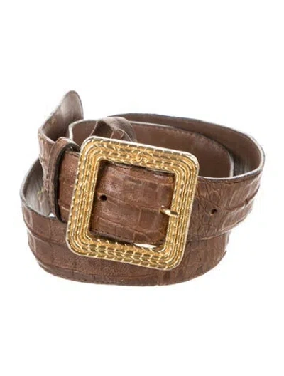 Pre-owned Chanel Vintage Late 1980's - Early 1990's Waist Belt In Brown