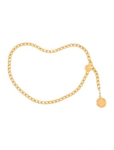 Pre-owned Chanel Vintage Late 1980's - Early 1990's Waist Belt In Gold