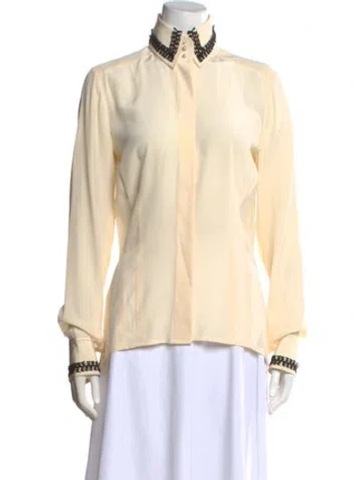 Pre-owned Chanel Vintage Late 1990's - Early 2000's Blouse In Neutral