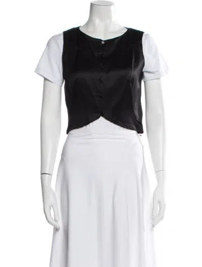 Pre-owned Chanel Vintage Late 1990's - Early 2000's Vest In Black