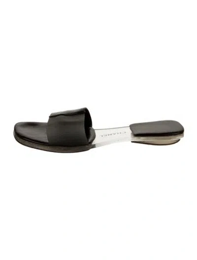Pre-owned Chanel Vintage Leather Slides In Multi