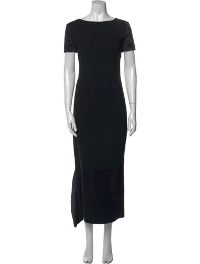 Pre-owned Chanel Vintage Long Dress In Black