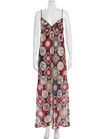 Pre-owned Chanel Vintage Long Dress In Black