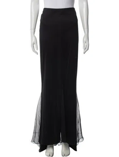 Pre-owned Chanel Vintage Long Skirt In Black