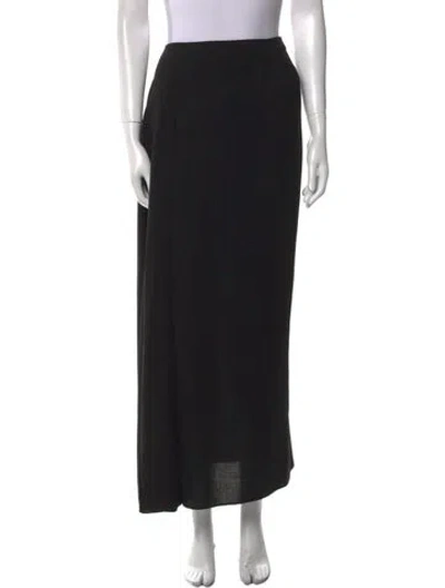 Pre-owned Chanel Vintage Long Skirt In Black