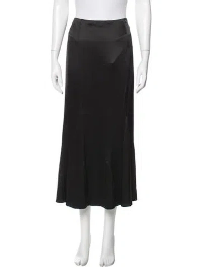 Pre-owned Chanel Vintage Long Skirt In Black
