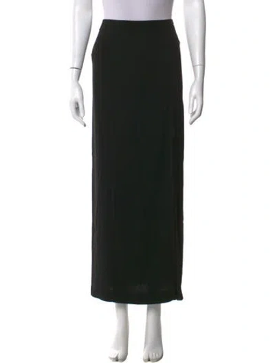 Pre-owned Chanel Vintage Long Skirt In Black