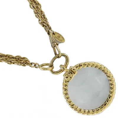 Pre-owned Chanel Vintage Loupe Necklace Plated _plated Necklace Jewelry () In Gold