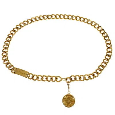 Pre-owned Chanel Vintage Medallion Chain Belt Metal Gold Gold_plated Belts Accessory ()
