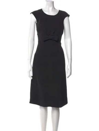 Pre-owned Chanel Vintage Midi Length Dress In Black