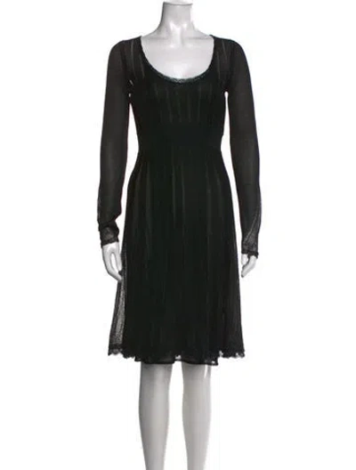 Pre-owned Chanel Vintage Midi Length Dress In Black