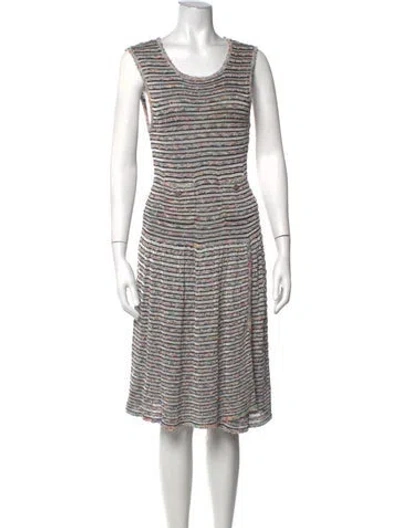 Pre-owned Chanel Vintage Midi Length Dress In Black