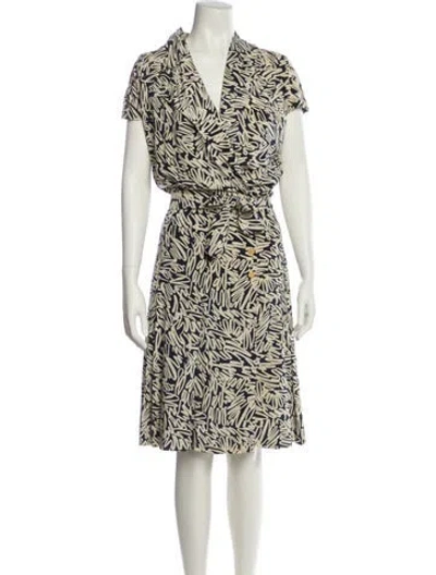 Pre-owned Chanel Vintage Midi Length Dress In Blue