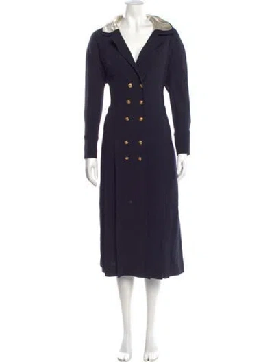 Pre-owned Chanel Vintage Midi Length Dress In Blue