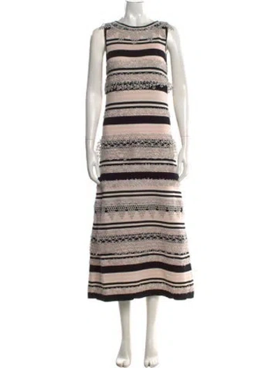Pre-owned Chanel Vintage Midi Length Dress In Pink
