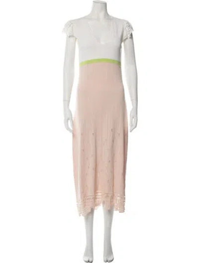 Pre-owned Chanel Vintage Midi Length Dress In Pink